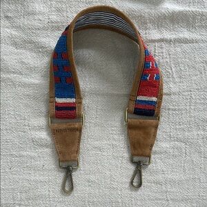 NWOT Parker Thatch Beaded and Suede Shoulder Strap - Geometric